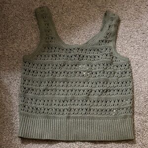 Old Navy Olive Knit Tank Top